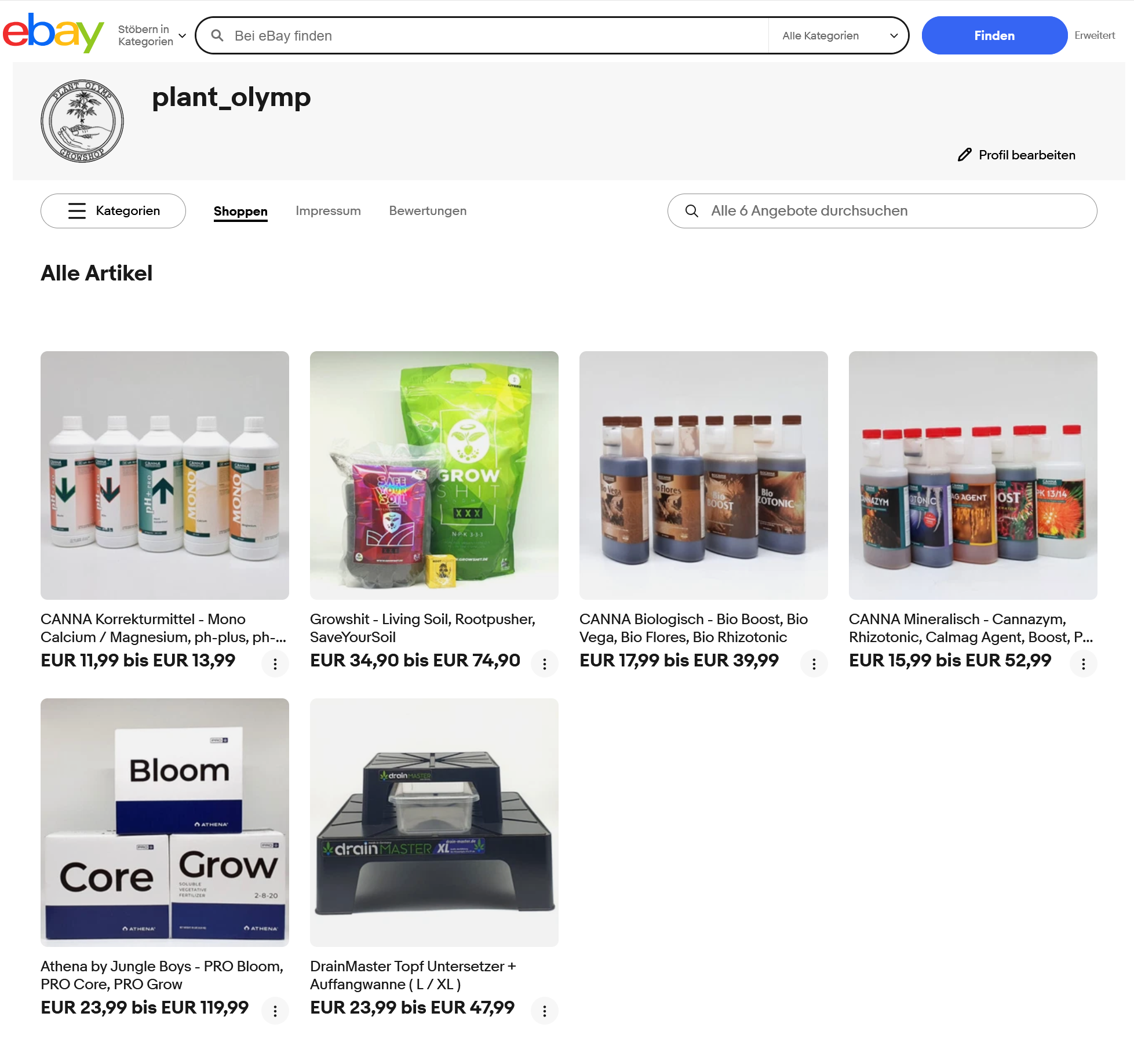 Plant Olymp @ Ebay